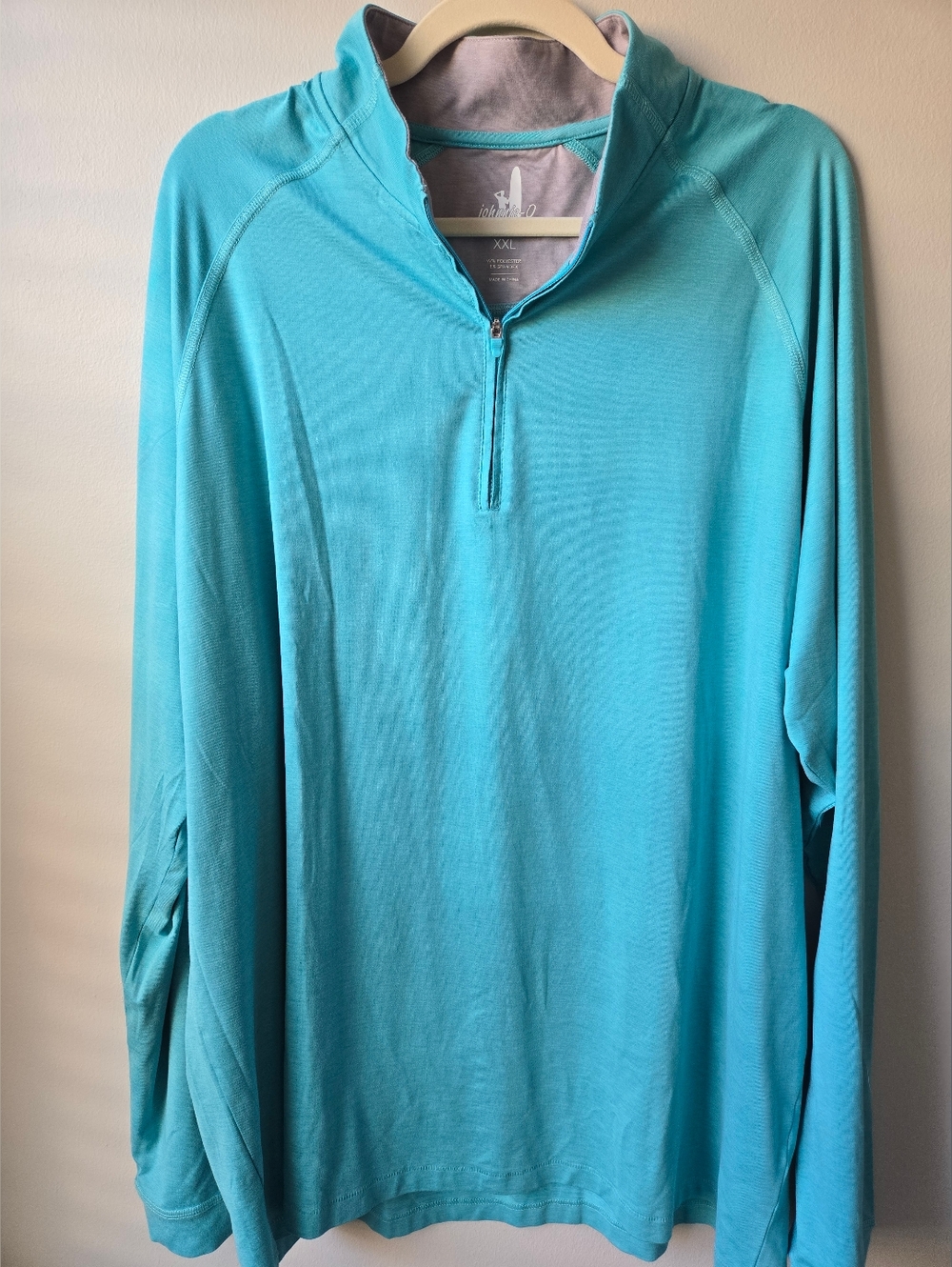 johnnie-O Turquoise Half-Zip Pullover